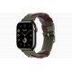 Умные часы Apple Watch Hermès Series 9 GPS + Cellular 45mm Stainless Steel Case with Kaki Bridon Single Tour