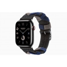 Умные часы Apple Watch Hermès Series 9 GPS + Cellular 45mm Stainless Steel Case with Noir Bridon Single Tour