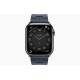Умные часы Apple Watch Hermès Series 9 GPS + Cellular 45mm Stainless Steel Case with Navy Kilim Single Tour
