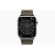Умные часы Apple Watch Hermès Series 9 GPS + Cellular 45mm Stainless Steel Case with Kaki Kilim Single Tour
