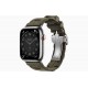 Умные часы Apple Watch Hermès Series 9 GPS + Cellular 45mm Stainless Steel Case with Kaki Kilim Single Tour