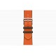 Умные часы Apple Watch Hermès Series 9 GPS + Cellular 45mm Stainless Steel Case with Orange/Kaki Twill Jump Single Tour