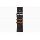 Умные часы Apple Watch Hermès Series 9 GPS + Cellular 45mm Stainless Steel Case with Noir/Gold Twill Jump Single Tour