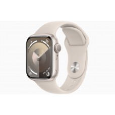 Умные часы Apple Watch Series 9 45mm Starlight Aluminum Case with Starlight Sport Band - S/M