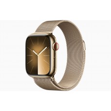 Смарт-часы Apple Watch Series 9 GPS + Cellular, 41mm Gold Stainless Steel Case with Gold Milanese Loop, золотистый