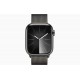 Смарт-часы Apple Watch Series 9 GPS + Cellular, 41mm Graphite Stainless Steel Case with Graphite Milanese Loop, черный