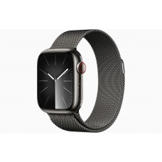 Смарт-часы Apple Watch Series 9 GPS + Cellular, 45mm Graphite Stainless Steel Case with Graphite Milanese Loop, черный