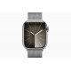 Смарт-часы Apple Watch Series 9 GPS + Cellular, 41mm Stainless Steel Case with silver Milanese Loop, серебристый