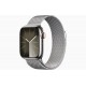 Смарт-часы Apple Watch Series 9 GPS + Cellular, 45mm Stainless Steel Case with silver Milanese Loop, серебристый