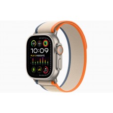 Смарт-часы Apple Watch Ultra 2 49мм Titanium Orange/Beige Trail Loop(Small, 130–160 мм), оранжевый/бежевый