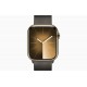 Смарт-часы Apple Watch Series 9 GPS + Cellular, 45mm Gold Stainless Steel Case with Gold Milanese Loop, чёрный