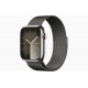 Смарт-часы Apple Watch Series 9 GPS + Cellular, 45mm Stainless Steel Case with silver Milanese Loop, чёрный
