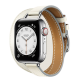 Умные часы Apple Watch Hermès Series 9 GPS + Cellular 41mm Stainless Steel Case with Blanc Double Tour Attelage