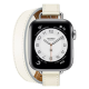 Умные часы Apple Watch Hermès Series 9 GPS + Cellular 41mm Stainless Steel Case with Blanc Double Tour Attelage