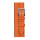 Умные часы Apple Watch Hermès Series 9 GPS + Cellular 41mm Stainless Steel Case with Orange Double Tour Attelage