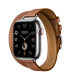 Умные часы Apple Watch Hermès Series 9 GPS + Cellular 41mm Stainless Steel Case with Gold Double Tour Attelage