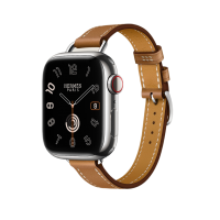 Умные часы Apple Watch Hermès Series 9 GPS + Cellular 41mm Stainless Steel Case with Gold Single Tour Attelage