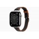 Умные часы Apple Watch Hermès Series 10 GPS + Cellular 42mm Correa Simple Tour Twill Jump Attelage Noir/Gold 