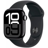 Apple Watch Series 10 42mm Jet Black Aluminum Case with Black Sport Band