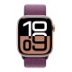 Apple Watch Series 10 46mm Rose Gold Aluminium Case with Plum Sport Loop