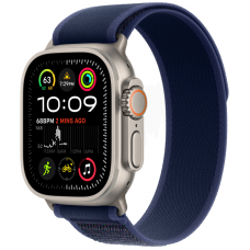 Apple Watch Ultra 2 (2024) 49мм Titanium Blue/Natural Trail Loop(Small, 130–160 мм), синий/титан