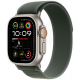 Apple Watch Ultra 2 (2024) 49мм Titanium Green/Natural Trail Loop (Large, 165–210 мм), зеленый/титан