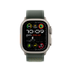 Apple Watch Ultra 2 (2024) 49мм Titanium Green/Natural Trail Loop (Large, 165–210 мм), зеленый/титан