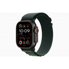 Apple Watch Ultra 2 (2024) 49мм Titanium Black/Green Alpine Loop (Small, 130–160 мм), зеленый