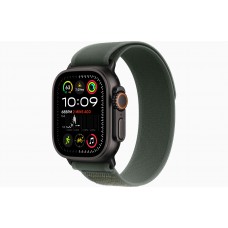 Apple Watch Ultra 2 (2024) 49мм Titanium Black/Green Trail Loop (Large, 165–210 мм), зеленый/титан