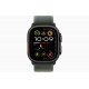 Apple Watch Ultra 2 (2024) 49мм Titanium Black/Green Trail Loop (Large, 165–210 мм), зеленый/титан