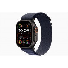 Apple Watch Ultra 2 (2024) 49мм Titanium Black/Navy Alpine Loop (Small, 130–160 мм), синий