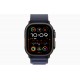 Apple Watch Ultra 2 (2024) 49мм Titanium Black/Navy Alpine Loop (Small, 130–160 мм), синий