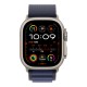 Apple Watch Ultra 2 (2024) 49мм Titanium Black/Navy Alpine Loop (Medium, 145–190 мм), синий