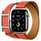 Apple Watch Hermès Series 10 42mm Stainless Steel Case with Hapi Double Tour Attelage