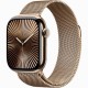 Apple Watch Series 10 46mm Gold Titanium Case with Milanese Loop