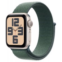 Apple Watch Series SE 2 2024 44mm Aluminium Case, Starlight Sport Green Loop