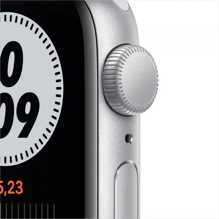 Умные часы Apple Watch Nike SE GPS 40mm Aluminum Silver Case with Sport White-Black Band MYYD2RU/A
