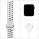 Умные часы Apple Watch Nike SE GPS 40mm Aluminum Silver Case with Sport White-Black Band MYYD2RU/A