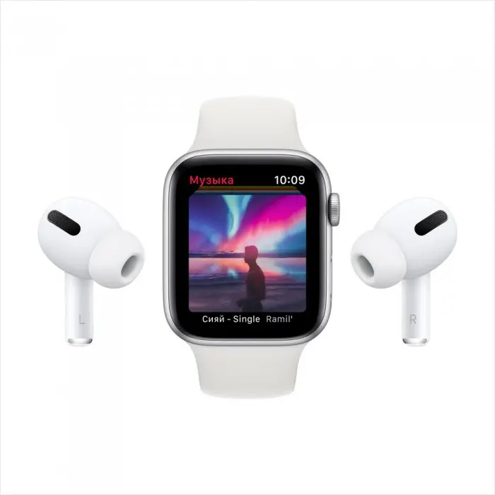 Умные часы Apple Watch Nike SE GPS 40mm Aluminum Silver Case with Sport White-Black Band MYYD2RU/A