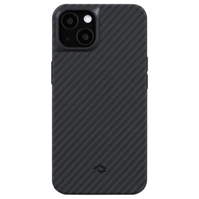 Чехол Pitaka MagEZ Case 2 для iPhone 13 mini 5.4", черно-серый, кевлар (арамид)