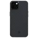 Чехол Pitaka MagEZ Case 2 для iPhone 13 mini 5.4", черно-серый, кевлар (арамид)