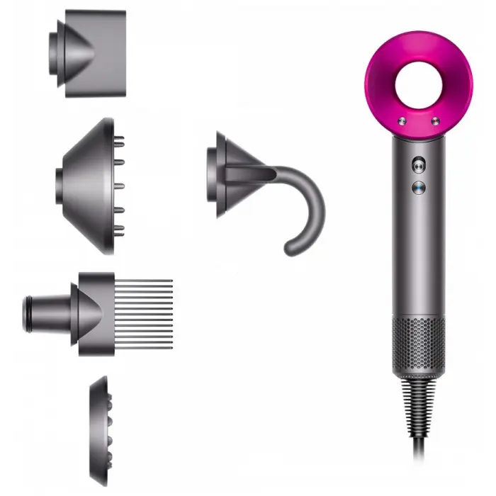 Фен Dyson Supersonic HD07 nickel/fuchsia, никель/фуксия 