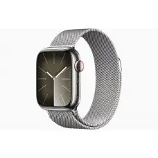 Смарт-часы Apple Watch Series 9 GPS + Cellular, 45mm Stainless Steel Case with silver Milanese Loop, серебристый