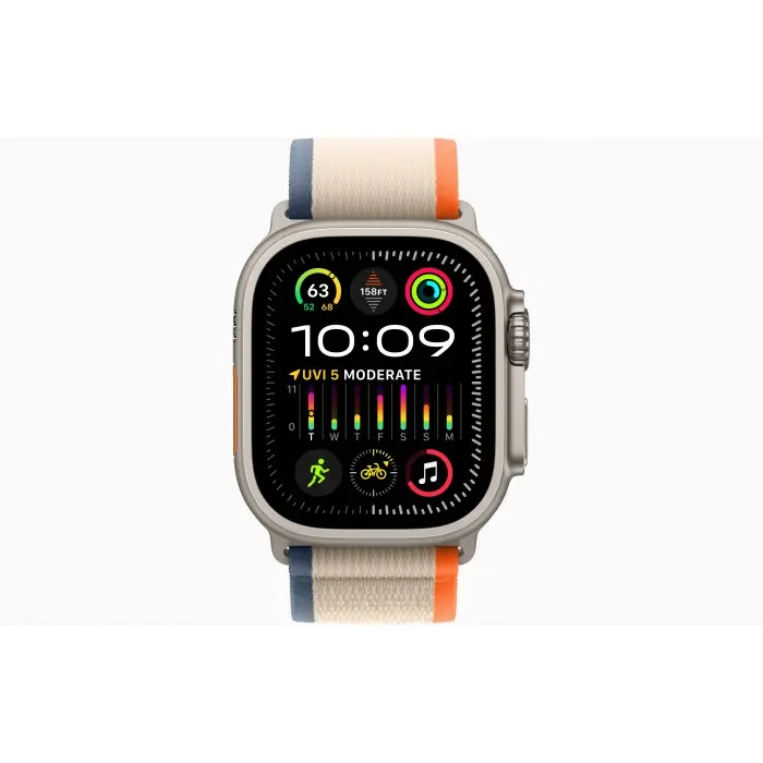 Смарт-часы Apple Watch Ultra 2 49мм Titanium Orange/Beige Trail Loop(Small, 130–160 мм), оранжевый/бежевый