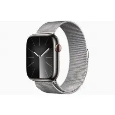 Смарт-часы Apple Watch Series 9 GPS + Cellular, 45mm Graphite Stainless Steel Case with Graphite Milanese Loop, серебристый 