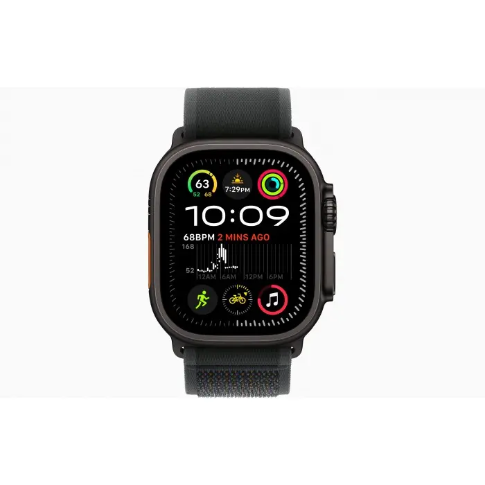 Apple Watch Ultra 2 (2024) 49мм Titanium Black Trail Loop(Large, 165–210 мм), черный