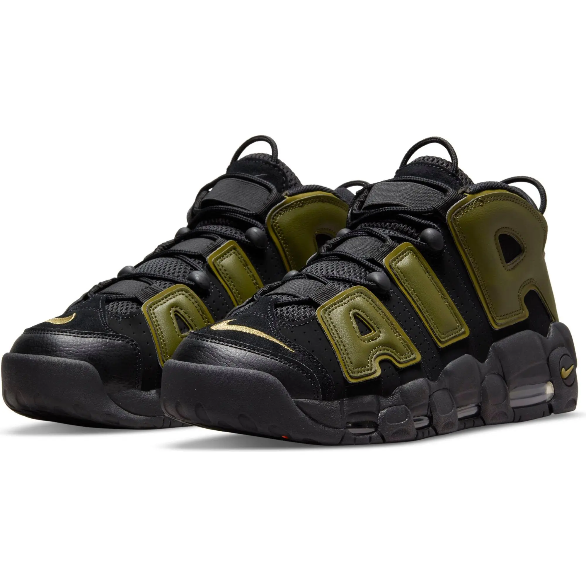 Nike Air More Uptempo 96 BLACK ROUGH GREEN PILGRIM DH8011 001 US 9 5 27 5 EUR 43