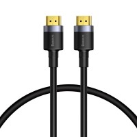 Кабель CADKLF-E01 Baseus Cafule 4KHDMI Male To 4KHDMI Male Adapter Cable 1m Черный