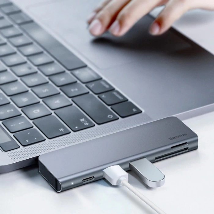 Купить Хаб Baseus Harmonica 5-in-1 HUB Adapter (CAHUB-K0G) в магазине stiltv.ru по низкой цене, фото номер 4