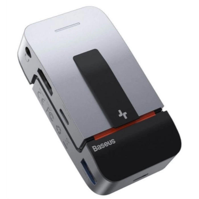 Купить Адаптер Baseus HUB Armor Age Type-C Bracket Multifunctional (CAHUB-AJ0G) USB3.0x3, HDMI, RJ45, Type-Cx3, 3.5 в магазине stiltv.ru по низкой цене, фото номер 5